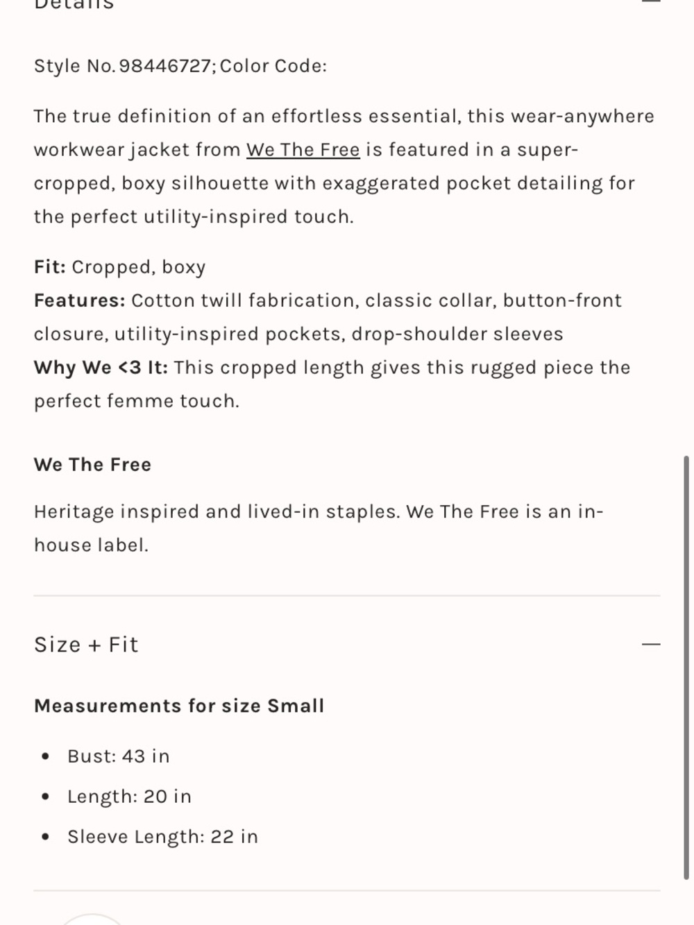 Free people We the free maths workwear jacket - Picture 10 of 11